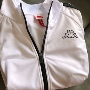 White Kappa Zip Up Hoodie